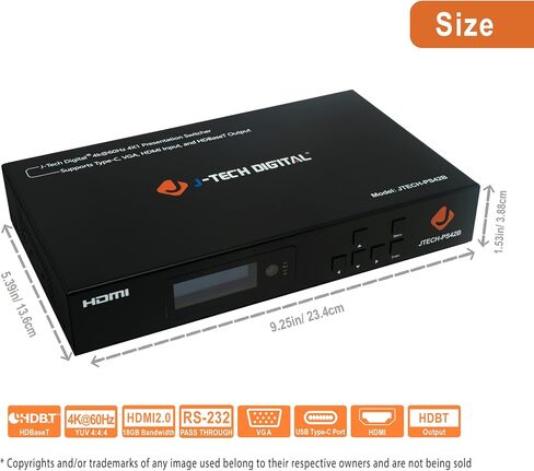 J-Tech ديجيتال J-Tech بجودة عالية SPDIF TOSLINK مصفوفة صوت رقمي بصري 4×2 (أربعة مدخلات خرجان) in Saudi Arabia