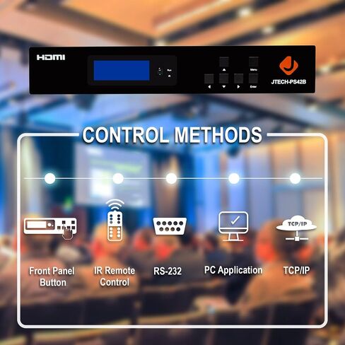 J-Tech ديجيتال J-Tech بجودة عالية SPDIF TOSLINK مصفوفة صوت رقمي بصري 4×2 (أربعة مدخلات خرجان) in Saudi Arabia