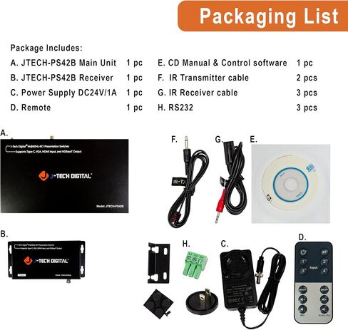 J-Tech ديجيتال J-Tech بجودة عالية SPDIF TOSLINK مصفوفة صوت رقمي بصري 4×2 (أربعة مدخلات خرجان) in Saudi Arabia