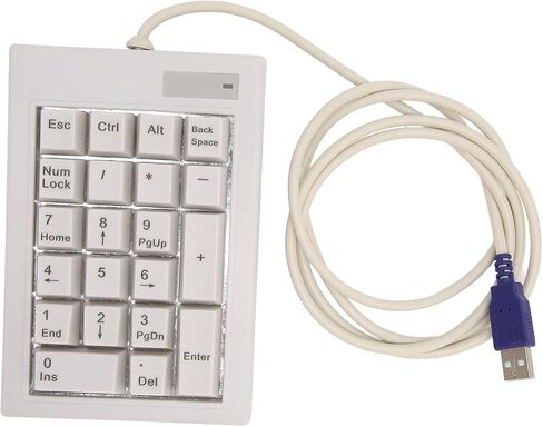 21 Keys Mechanical Numpad ، Numeric Keypad USB Wired Mini Numpad ABS Material for Office Bank Accounting Finance in Saudi Arabia