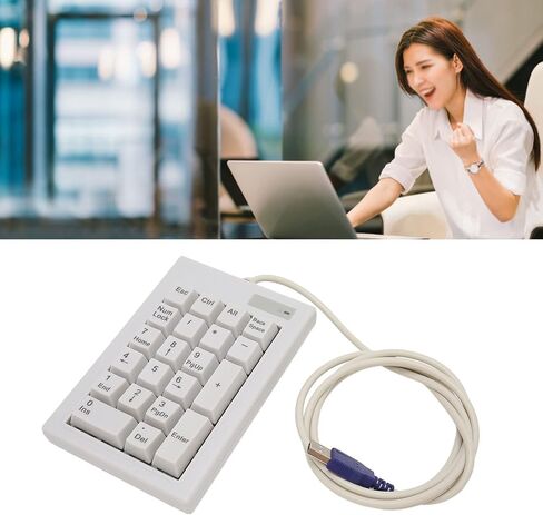21 Keys Mechanical Numpad ، Numeric Keypad USB Wired Mini Numpad ABS Material for Office Bank Accounting Finance in Saudi Arabia