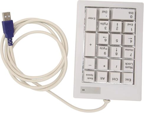 21 Keys Mechanical Numpad ، Numeric Keypad USB Wired Mini Numpad ABS Material for Office Bank Accounting Finance in Saudi Arabia