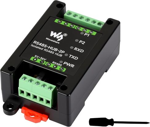 Industrial-Grade Isolated 2-Ch RS485 Hub, Expands 2-CH RS485 Sub Ports Via 1-CH RS485 Master Port, Supports RS485 Network Relay/Extension/Isolation Functions, Wide Baud Rate Range in Saudi Arabia