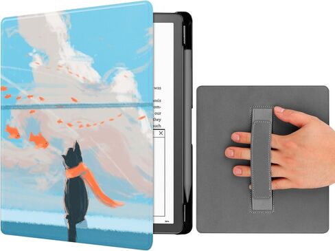 YoungMe Case for Kindle Scribe (10.2"", 1th Generation, 2022 Release) with Hand Strap, Hard PC Smart Case with Auto Wake/Sleep Function with Pen Holder for Kindle Scribe 10.2 inch (Cat's Dreams) in Saudi Arabia