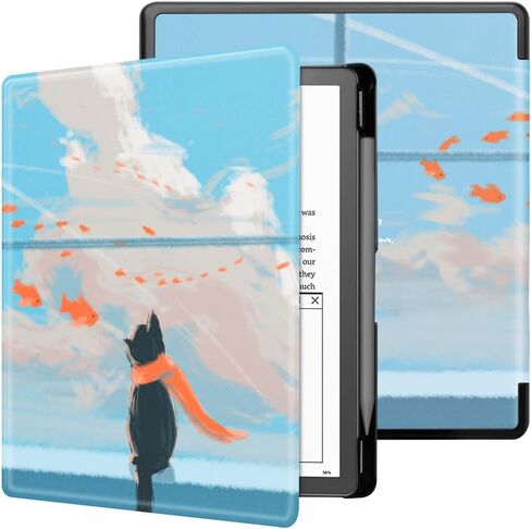 YoungMe Case for Kindle Scribe (10.2"", 1th Generation, 2022 Release) with Hand Strap, Hard PC Smart Case with Auto Wake/Sleep Function with Pen Holder for Kindle Scribe 10.2 inch (Cat's Dreams) in Saudi Arabia