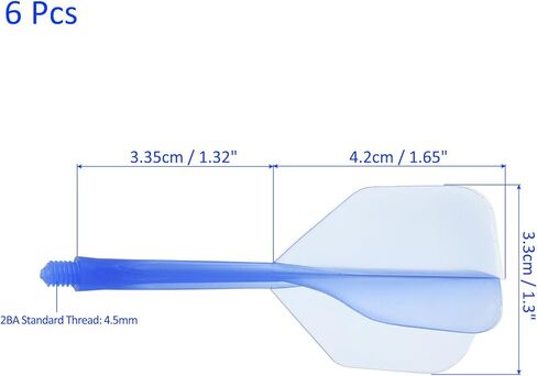 مجموعة M METERXITY مكونة من 6 قطع من عمود السهام المتكامل ورحلات الطيران - 2BA برغي في رحلة واحدة، بلاستيك مضاد للسقوط، تنطبق على السهام ذات الأطراف الناعمة والسهام ذات الأطراف الفولاذية (2BA، أسود) in Kuwait