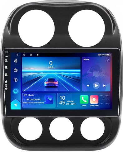 5G WIFI (6) راديو سيارة لجيب Compass Patriot 2010-2016 ، Android13/Wireless Carplay/Android Auto/Touch Screen/GPS Campigation/Bluetooth/FM/HD (2Ram+64rom) in Kuwait