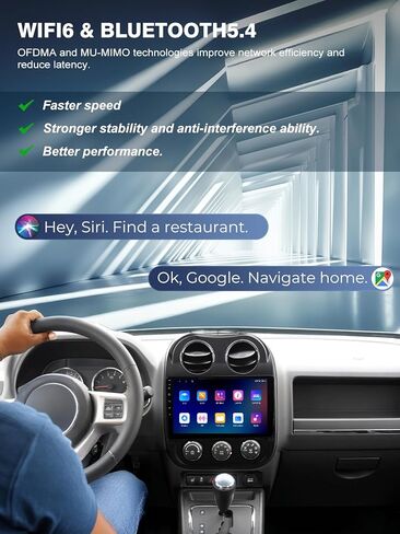 5G WIFI (6) راديو سيارة لجيب Compass Patriot 2010-2016 ، Android13/Wireless Carplay/Android Auto/Touch Screen/GPS Campigation/Bluetooth/FM/HD (2Ram+64rom) in Kuwait