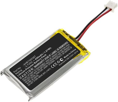 بطارية سماعات الرأس اللاسلكية الرقمية التآزر ، متوافقة مع Sennheiser SDW 5066 سماعة الرأس اللاسلكية ، (Li-Pol ، 3.7v ، 450mAh) سعة عالية للغاية ، استبدال Sennheiser AHB732038T بطارية in Saudi Arabia