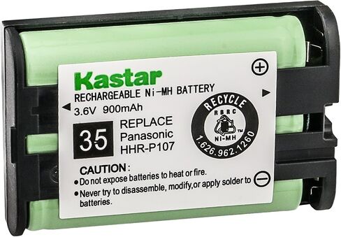 Kastar Cordless Phone Battery استبدال لراديو Shack 23-499 Cordless Phone ، Panasonic HHR-P107 HHR-P107A HHR-P107A/1B TYPE 35 و SENNHEISER BA300 in Saudi Arabia