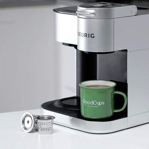 2 أكواب K القابلة لإعادة الاستخدام من الفولاذ المقاوم للصدأ لصانعي القهوة Keurig-متوافقة مع K-Express و K-Elite و K-Classic و K-Mini و K-Mini Plus و K-Select و K-Cafe و K-toed Brewers in Kuwait