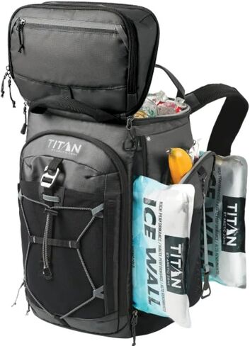26 CANS Titan by Arctic-Zone Super Foam and Leak Proof Backpack Cooler - Black in Saudi Arabia