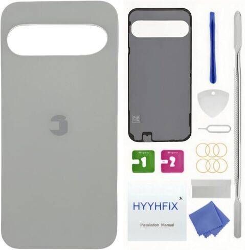 Pixel 9 Pro XL Back Glass Replacement for Google Pixel 9 Pro XL 5G Rear Back Cover Glass Battery Door Waterproof and Professional Repair Tool Kit (Hazel) in Kuwait