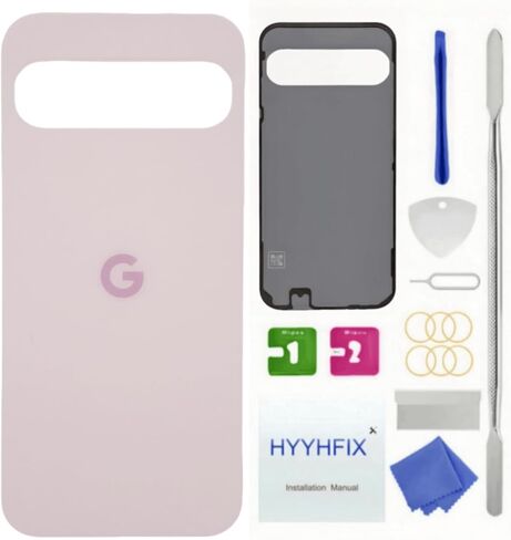 Pixel 9 Pro XL Back Glass Replacement for Google Pixel 9 Pro XL 5G Rear Back Cover Glass Battery Door Waterproof and Professional Repair Tool Kit (Hazel) in Kuwait