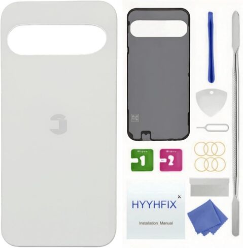 Pixel 9 Pro XL Back Glass Replacement for Google Pixel 9 Pro XL 5G Rear Back Cover Glass Battery Door Waterproof and Professional Repair Tool Kit (Hazel) in Kuwait