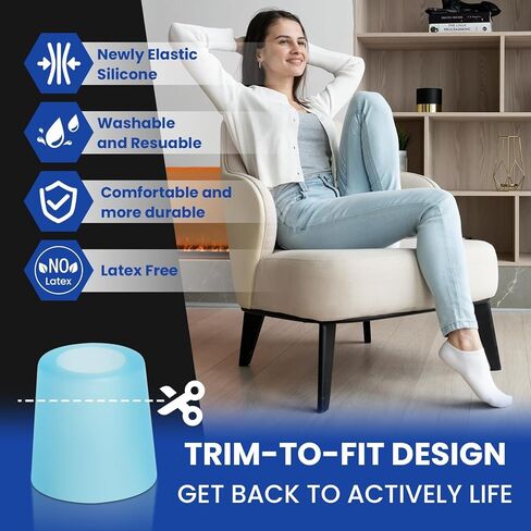 أكمام أصابع القدم من تازووس، (20 قطعة زرقاء) وسائد لأصابع القدم، واقيات جل لأصابع القدم مع مستخلص الصبار، أغطية أصابع القدم للوسائد والذرة والبثور وأصابع القدم المطرقة وفقدان أظافر القدم (لإصبع القدم الخنصر) in Kuwait