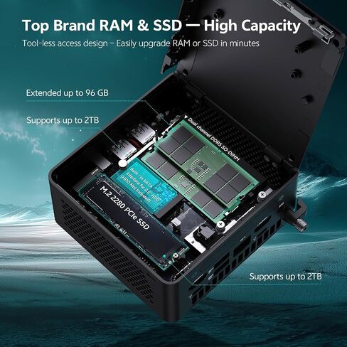 ASUS NUC 15 Pro AI Mini PC ، Intel Series 2 Ultra 5 225H (14C/14T ، حتى 4.9 جيجا هرتز) ، Mini Computers 16GB DDR5 RAM ، 1TB PCIE SSD ، WIN 11 Pro ، Intel ARC 130T GPU ، Thunderbolt 4 ، WIFI 7 ، 8K HDR ، VESA MOUNT in Saudi Arabia