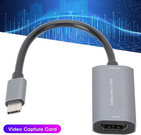 USB C Video Capture Card Device High Resolution 4K 1080P HD Live Streaming and Game Recording for Computers No External Power Compact Portable Compatible with VLC OBS Amcap Software in Kuwait
