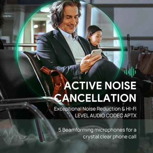 Yealink BH76 Plus مع سماعة الرأس اللاسلكية للوقوف ANC للعمل ، سماعات الرأس Bluetooth مع إلغاء الضوضاء النشط للميكروفون ، سماعة Microsoft معتمدة UC متوافقة مع PC Mac الهاتف المحمول in Saudi Arabia