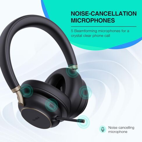 Yealink BH76 Plus مع سماعة الرأس اللاسلكية للوقوف ANC للعمل ، سماعات الرأس Bluetooth مع إلغاء الضوضاء النشط للميكروفون ، سماعة Microsoft معتمدة UC متوافقة مع PC Mac الهاتف المحمول in Saudi Arabia