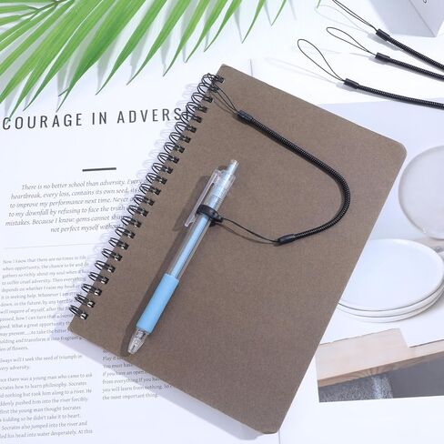 10 PCS PEN LANYARD ، مقود القلم مع حلقة السيليكون ، حبل حبل السيليكون ، حبل القلم القابل للتراجع لربط القلم الرسم إلى الشاشة التي تعمل باللمس ، مضاد قابلة للسحب (أسود) in Kuwait