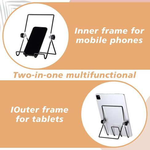 Kenning 24 Pieces Adjustable Easel Stand 5.5" x 7.1" Wire Display Stand Plate Holder Foldable Picture Frame Stand, Wire Display Stand for Photo Plate Book Cookbook Tabletop Art, Black in Kuwait