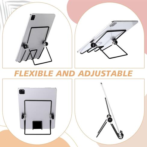 Kenning 24 Pieces Adjustable Easel Stand 5.5" x 7.1" Wire Display Stand Plate Holder Foldable Picture Frame Stand, Wire Display Stand for Photo Plate Book Cookbook Tabletop Art, Black in Kuwait