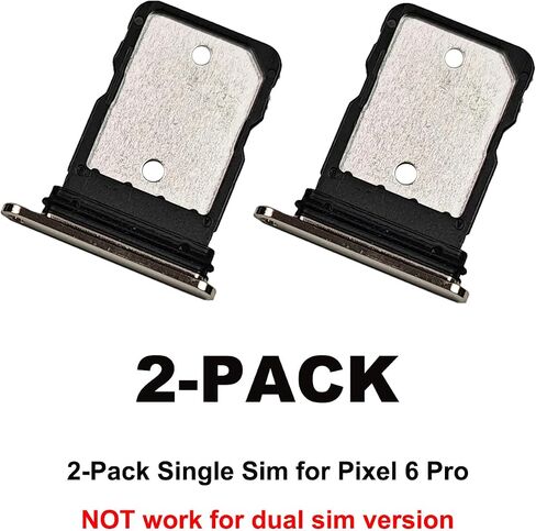 2 PCS for Pixel 6 Pro Single SIM Card Tray Replacement, Single SIM Card Slot Holder Compatible with Pixel 6 Pro (Sorta Sunny) in Saudi Arabia