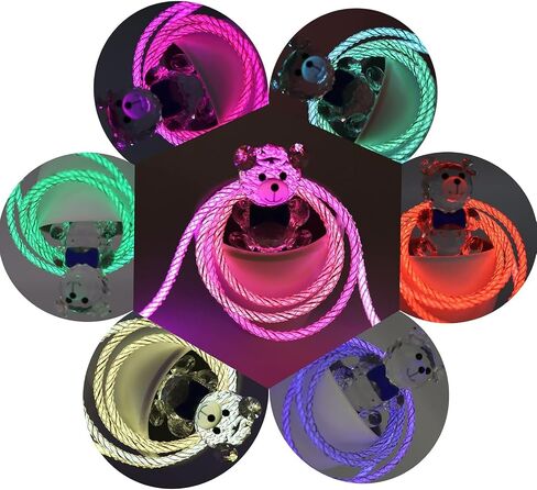 USB Type C Cable, 3.3ft LED RGB Light Gradual USB A to Type C Charger Cord 66W Fast Charging USB C Cable for Galaxy S21 S20 Plus S10E S9 S8 A51 A11 Note 10 9 8 USB C Charger (RGB) in Saudi Arabia