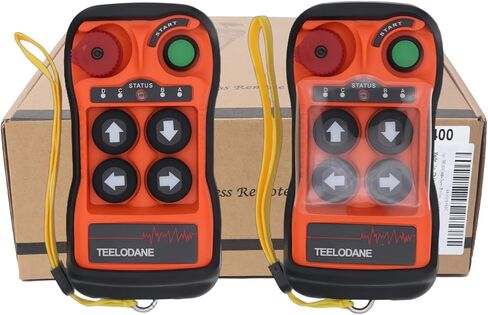 Q400 Industrial Wireless Crane Remote Control kit 4 Button 110v Electric Lift Hoist Transmitter Receiver with Emergency Stop (AC 110V) in Kuwait