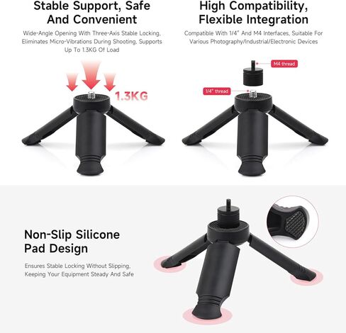 Tripod Mini Mini المحمولة ، متوافق مع كاميرا DJI Pocket 3 ، اللون الأسود ، ثلاثي القوائم الخفيفة في الهواء الطلق في الهواء الطلق in Kuwait