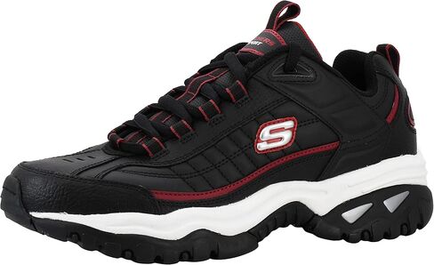 Skechers Men's Energy Afterburn Lace-Up Black/Gray Sneaker 10.5 in Saudi Arabia