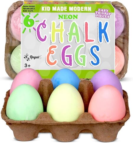 Kid Made Modern Sidewalk Chalk Set for Kids - Washable, Colored Bunny Chalk for Outdoor Play and Chalkboard Art - Ages 3+ (5 Pieces, Multicolor) in Saudi Arabia