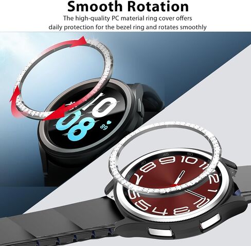 2 Packs for Galaxy Watch 8 Classsic 46mm Case, Bling Frame Protective Case Compatible for Samsung Galaxy Watch 8 Classsic 46mm (2 Packs, Rosegold/Gold) in Kuwait