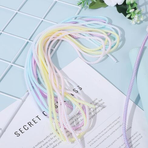 10 Pcs Extended Spiral Cable Protector, 55.1 Inch Multicolor Charger Protector Headphone Cable Saver from Pets No Chew The Cables Data Cables Protective Sleeve for USB Data Wire (Bright Color) in Kuwait