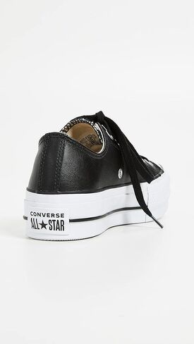 Converse Women's Chuck All Star Lift Clean Ox Sneakers, Black/White, 8 Medium US in Kuwait