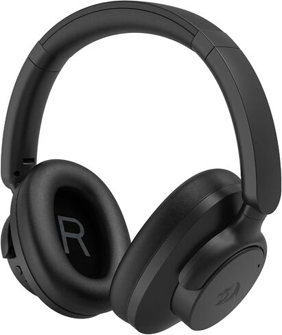 Redragon H610 Wireless Gaming Headset for PS5, PS4, PC, Mac, NS - BT 5.3 with ANC Noise Cancellation, 50H Battery, Lightweight, Over-Ear Headphones with Built-in Mic, Black in Saudi Arabia