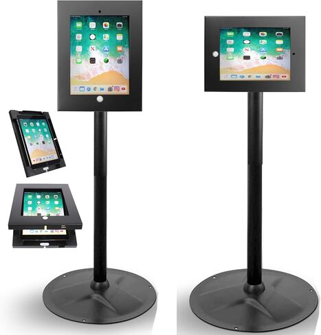 حامل أمان مضاد للسرقة Pyle ، حامل كشبك للألومنيوم الشاقية للألومنيوم لأجهزة iPad 2/3/4/air ، ارتفاع القطب 37.8 بوصة ، شاشة التناوب والتمثيل. in Saudi Arabia