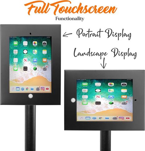 حامل أمان مضاد للسرقة Pyle ، حامل كشبك للألومنيوم الشاقية للألومنيوم لأجهزة iPad 2/3/4/air ، ارتفاع القطب 37.8 بوصة ، شاشة التناوب والتمثيل. in Saudi Arabia