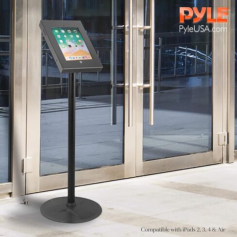 حامل أمان مضاد للسرقة Pyle ، حامل كشبك للألومنيوم الشاقية للألومنيوم لأجهزة iPad 2/3/4/air ، ارتفاع القطب 37.8 بوصة ، شاشة التناوب والتمثيل. in Saudi Arabia