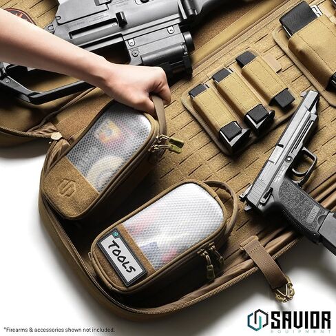 معدات المنقذ Core Tactical Mesh Szipper Bagoud ، 4 "× 8" Modular EDC Tool Organizer Range Gear Storage Pocket W/Hook Pouch ، Dump Bace مع مقبض ، عبوة 2 in Kuwait
