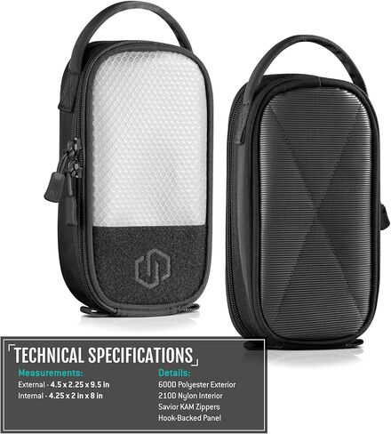 معدات المنقذ Core Tactical Mesh Szipper Bagoud ، 4 "× 8" Modular EDC Tool Organizer Range Gear Storage Pocket W/Hook Pouch ، Dump Bace مع مقبض ، عبوة 2 in Kuwait