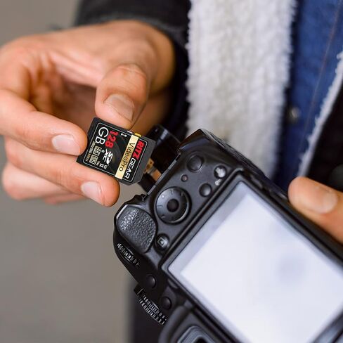 RITZ GEAR 128GB SDXC UHS-II SD CARD ، C10 ، U3 ، V90 ، CARM Full-HD و 8K لـ DSLR ، كاميرات الفيديو ذات الجودة السينمائية in Kuwait