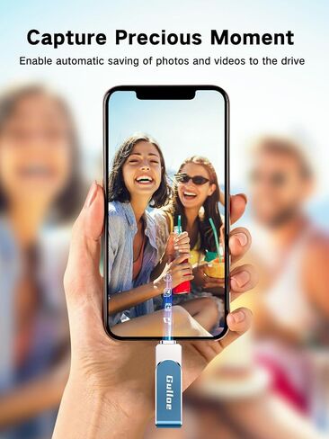 Gulloe 256GB Flash Drive Intended for iPhone, Memory Stick Storage for Photos and Videos Backup, Compatible with iPhone iPad Android PC, Plug and Play, No Application Required (Navy Blue) in Saudi Arabia