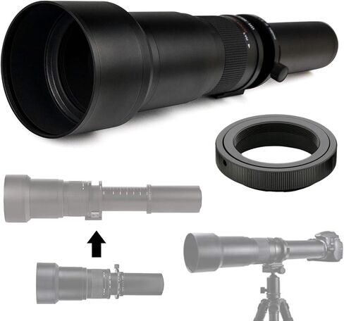 Canon EOS R6 Mark II Mirrorless Camera with 24-50mm & 75-300mm Lens Bundle + 500mm & 650-1300mm Telephoto + Acc Package Including 128GB Memory, Mic, LED Light, Software & More (42 Pieces) (Renewed) in Saudi Arabia