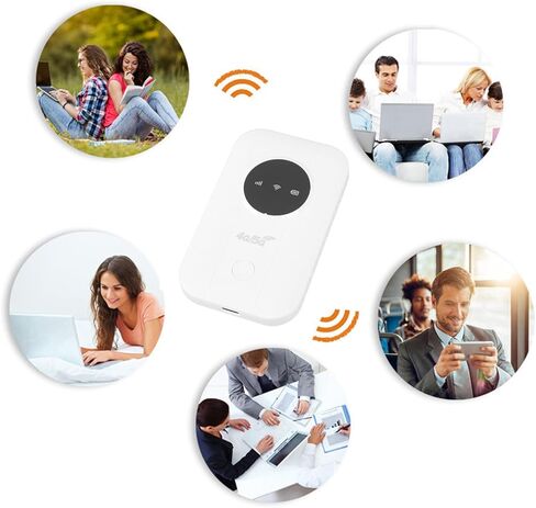 Gowenic Portable 4G LTE WiFi Hotspot مع فتحة بطاقة SIM ، وإنترنت عالي السرعة تصل إلى 300 ميجابت في الثانية ، للسفر المكتب المنزلي ، متوافق مع أجهزة الكمبيوتر المحمولة للهواتف الذكية الهواتف الذكية in Saudi Arabia