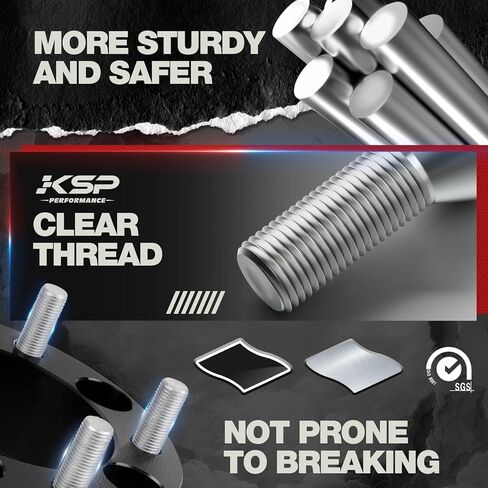KSP 5x4.5 Wheel Spacers for Wrangler TJ YJ TJ XJ MJ KJ KK ZJ, 25mm 5x114.3 Lug Centric Wheel Spacer for Mus-Tang Ranger Edge Explorer, 1 inch Thick with 1/2-20 Studs 82.5mm Hub Bore, Black 4PCS in Kuwait