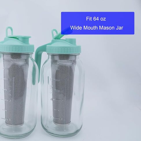 Fermus Cold Brew Coffee Filter for 64oz / 2Quart Wide Mate Mason Jar Infuser 304 in Kuwait