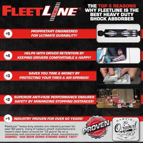 Gabriel 632147 FleetLine Heavy Duty Shock Absorber, Multicolor in Kuwait