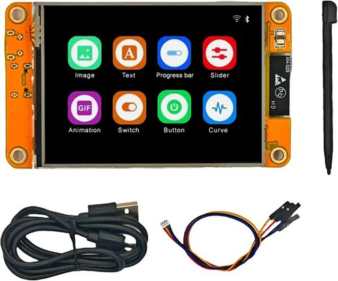 ESP32-2432S028R 2.8 Inch TFT LCD Display Module with Resistive Touch Screen, 240x320 Resolution ILI9341 Driver, WiFi Bluetooth ESP32 Dual Core Development Board Compatible with Arduino IDE in Saudi Arabia